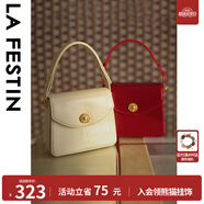 拉菲斯汀包包2025新款方糖包時尚腋下包紅色結(jié)婚新娘手提小方包 620930 奶油白