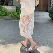 LILY LIKES軟香Lace裙蕾絲運動(dòng)風(fēng)半裙 SORONA+COOL涼涼纖維裙 【白色】 S