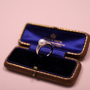 MHFDO老鳳凰品質(zhì)老鳳凰品質(zhì)珍珠戒指18k金BLOOM國產(chǎn)18K包金天l然淡水鑲 銀色8-8.5珍珠 港碼18-19號 珠光非常亮