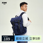 普尼PONY1972 男女同款日常通勤雙肩包防水耐磨輕便背包學(xué)生包電腦包 243U3AA02NB 藏青色 均 碼