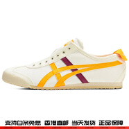ONITSUKA TIGER鬼塚虎MEXICO66低幫跑步鞋男女同款白黃色 41.5