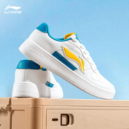 李寧（LI-NING）休閑鞋男子小白鞋復古潮流低幫舒適透氣耐磨運動(dòng)休閑板鞋子男