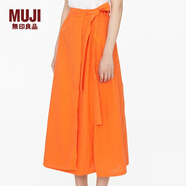 無印良品 MUJI IDEE 女式 裹裙 半身裙 橙色 均碼