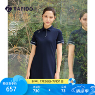 Rapido【新品】靂霹道2025年春夏女士運(yùn)動(dòng)涼感撞色POLO連衣裙CP5171E05 藏青色 M 160/84A