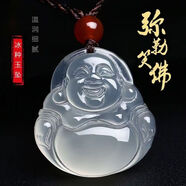 至翠齋瑪瑙觀音佛吊墜綠玉髓觀音吊墜男女款項(xiàng)鏈護(hù)身符 白瑪瑙佛中號