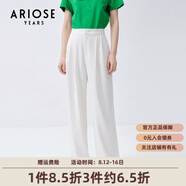 艾諾絲雅詩(shī)商場(chǎng)同款夏季新品時(shí)尚通勤高腰直筒休閑褲長(zhǎng)褲女20513014 奶油米 2XL