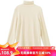雲(yún)上生活秋冬復(fù)古休閑磨毛暖絨打底衫溫暖內(nèi)搭長袖高領(lǐng)T恤T6676F 米色 L