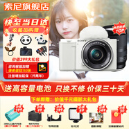 索尼（SONY）ZV-E10L微單數(shù)碼拍攝相機(jī) 直播美顏Vlog照相神器 APS-C半畫(huà)幅視頻zve10側(cè)翻液晶屏 白機(jī)雙鏡【鏡頭16-50+騰龍17-70】 套餐五【全套直播配件 兼視頻拍攝】