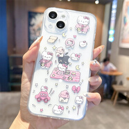 膜鹿堂ins哆啦A夢(mèng)HelloKitty情侶適用iPhone14手機殼13promax蘋(píng)果15新款 透明ST467 iPhone6s