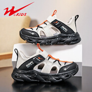 雙星（DOUBLE STAR）童鞋男童鞋子2025夏季新款單網(wǎng)鞋透氣小學(xué)生框子鞋兒童運動(dòng)鞋 FY-90194米黑(夏季單網(wǎng)) 28 _鞋內長(cháng)約18cm