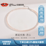 京潤珍珠項鏈靈心925銀扁圓強(qiáng)光淡水珍珠項鏈基礎(chǔ)送愛人生日實用禮物