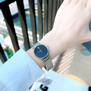 摩凡陀（Movado）情侶腕表新款經(jīng)典博物館系列商務休閑藍表盤一對手表 情人節(jié)禮物 女表0607235