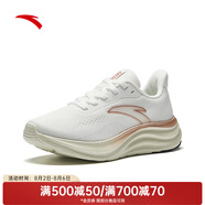 安踏（ANTA）輕云2丨跑步鞋女網(wǎng)面透氣運動(dòng)鞋輕便軟底耐磨休閑鞋女 紙莎白/玫瑰金-4 35.5 （女5）