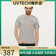 阿瑪尼（Emporio Armani）EA7 男士簡約時尚休閑短袖T恤 灰色 923 S