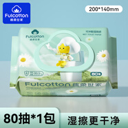 Fulcotton 棉柔世家舒凈濕廁紙私處清潔可沖散潔廁濕巾80片*1包