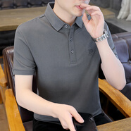 七匹狼男士純棉t恤短袖夏季新款襯衫領(lǐng)半袖上衣休閑男裝潮流翻領(lǐng)POLO衫 209灰色 209灰色 M 165/