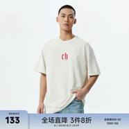 CHINISM CH純色簡(jiǎn)約短袖男夏季T恤半袖時(shí)尚寬松潮流休閑潮牌圓領(lǐng)情侶上衣 復(fù)古紅 XL