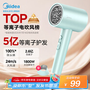 美的（Midea）5億等離子護發(fā)電吹風(fēng) 家電國家補貼吹風(fēng)筒 1800W大功率 負離子吹風(fēng)機 FJ308 節日/生日禮物推薦
