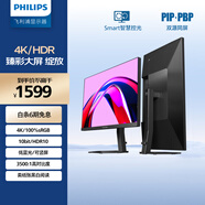 飛利浦 31.5英寸4K 10bit HDR低藍(lán)光 分屏 旋轉(zhuǎn)升降 設(shè)計(jì)辦公顯示器 娛樂大屏 電腦顯示屏 32E1N5800L