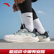 安踏（ANTA）【凌云】安踏男鞋運(yùn)動(dòng)鞋男革面保暖輕質(zhì)跑步鞋戶外慢跑 【革面】象牙白/黑/灰霧藍(lán)-3 39