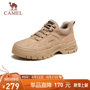 駱駝（CAMEL）男士復古戶(hù)外登山工裝休閑低幫鞋 G13A342170 流沙色 38 