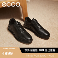 愛步（ECCO）商務皮鞋 男士休閑皮鞋男鞋牛皮鞋子正裝鞋 雅仕207124 黑色20712401001 42