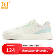 361度【商場(chǎng)同款】女運(yùn)動(dòng)鞋秋季新款女板鞋 羽毛白/薄紗藍(lán) 35