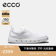 愛(ài)步（ECCO）板鞋男鞋 男士休閑鞋小白鞋拼色厚底牛皮明星同款 街頭720 520814 白色52081401007 44