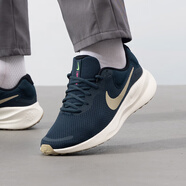 耐克（NIKE）跑步鞋男鞋 2025新款夏季運動鞋輕便低幫休閑鞋緩震慢跑鞋 革命7/深海藍/泡棉緩震 【標準版】 44