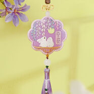 十字繡自己繡學(xué)生版diy香囊自繡diy手工刺繡材料包驅(qū)蚊平安符古風(fēng) 香囊【花月平安】+視頻教程 【有繡繃】新手建議