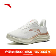 安踏（ANTA）輕云2丨跑步鞋女網(wǎng)面透氣運動鞋輕便軟底耐磨休閑鞋女 紙莎白/玫瑰金-4 37.5 （女6.5）