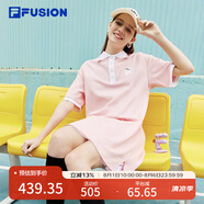 FILA FUSION斐樂潮牌女子連衣裙夏時尚寬松簡約POLO領(lǐng)連身裙 青春粉-PK XL （175/92A/XL）