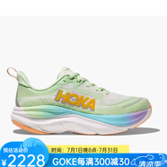 HOKA ONE ONE跑步鞋男鞋Skyflow春夏新品透氣競(jìng)訓(xùn)公路跑鞋減震厚底增高訓(xùn)練鞋 淺綠橙luna moth / white 40 碼/7=40