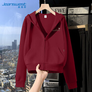 真維斯（Jeanswest）米色連帽衛衣女2026新款爆款春季長(cháng)袖短款開(kāi)衫早秋休閑外套女上衣