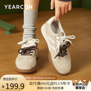 意爾康復(fù)古德訓(xùn)鞋女25春季新款單鞋學(xué)生休閑運(yùn)動(dòng)鞋 49830W  杏色2 36