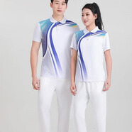 印至美印至美高端夏季運動套裝定制印logo字工作服團體服訂制 白色 常規(guī) S