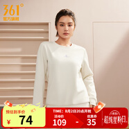 361度運動衛(wèi)衣男秋冬新款加絨圓領(lǐng)套頭運動絨上衣男簡約百搭服飾御寒保 【女款】奶糖白【4801D】 M