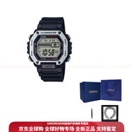 卡西歐（CASIO）100m防水 石英機芯 樹脂表帶 日韓表 男表 黑色表盤 黑色表帶 常規(guī)表盒