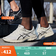 asics亞瑟士跑步鞋男輕便運動鞋GEL-FLUX4網(wǎng)面透氣跑鞋1011A614 白色/棕色 41.5