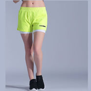 扣將馬拉松運動(dòng)短褲速干田徑短褲假兩件內襯健身裝備專(zhuān)業(yè)三分褲熱褲 W28D熒光綠女款 M
