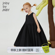 jnby by JNBY江南布衣童裝無袖連衣裙夏寬松休閑長款背心裙女童兒童1N5G13510 001本黑 100 cm