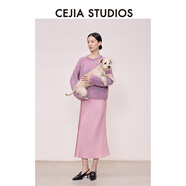 CEJIASTUDIOS日本進口緞面三醋酸半身裙中長款包臀顯瘦魚尾裙 2025秋 煙霧粉 現(xiàn)貨商品 M
