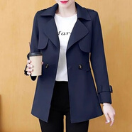 AEMAPE西裝短外套女士裝春秋季2025年新款小個(gè)子休閑西服時(shí)尚洋氣上衣 深藍(lán)色 M
