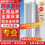 先科（SAST）30W室外防水音柱音響戶外定壓壁掛音箱學校店鋪校園背景音樂公共廣播喇叭系統(tǒng)播放器S1