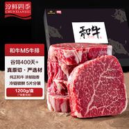 淳鮮四季X 京東PLUS會員聯(lián)名款 牛排原切和牛M5雪花牛排凈重2.4斤生鮮牛扒