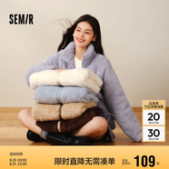森馬（Semir）外套女插肩袖珊瑚絨仿羊羔毛2024冬季立領(lǐng)寬松夾克109724108003
