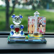 恬馨美飾創(chuàng  )意汽車(chē)擺件車(chē)內裝飾用品車(chē)載水晶汽車(chē)香水個(gè)性定制diy照片 定制水晶小熊可加香水無(wú)彩