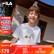 FILA【竹林多彩T】斐樂童裝兒童抗菌短袖T恤2025年夏季男女童上衣