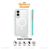 猩球衛士高級感適用三星 S25Edge磁吸瓦楞手機殼防指紋超薄行李箱條紋保護套磨砂透明外殼簡(jiǎn)約商務(wù)藍