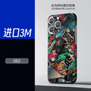 OGD適用于蘋果iphone15 14 13 12 11promax手機(jī)浮雕貼紙背膜后殼貼紙背面后蓋背卡貼紙背膜 3M材質(zhì)-662 iPhone16pro